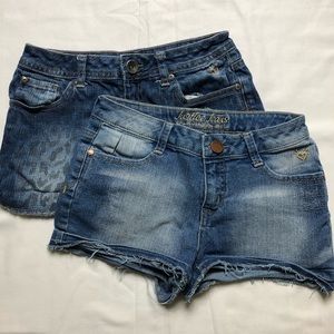Justice brand denim shorts